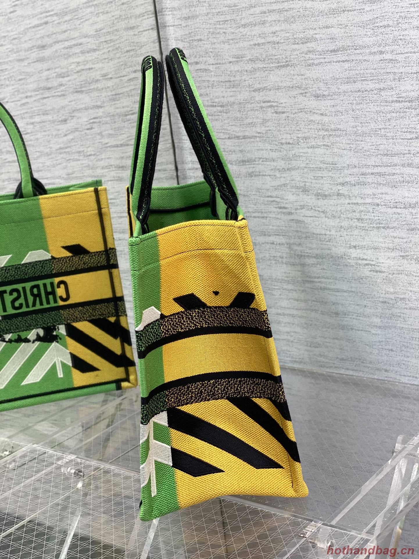 DIOR BOOK TOTE Embroidery C1287-28 green DIOR BOOK TOTE Embroidery C1287-28 green