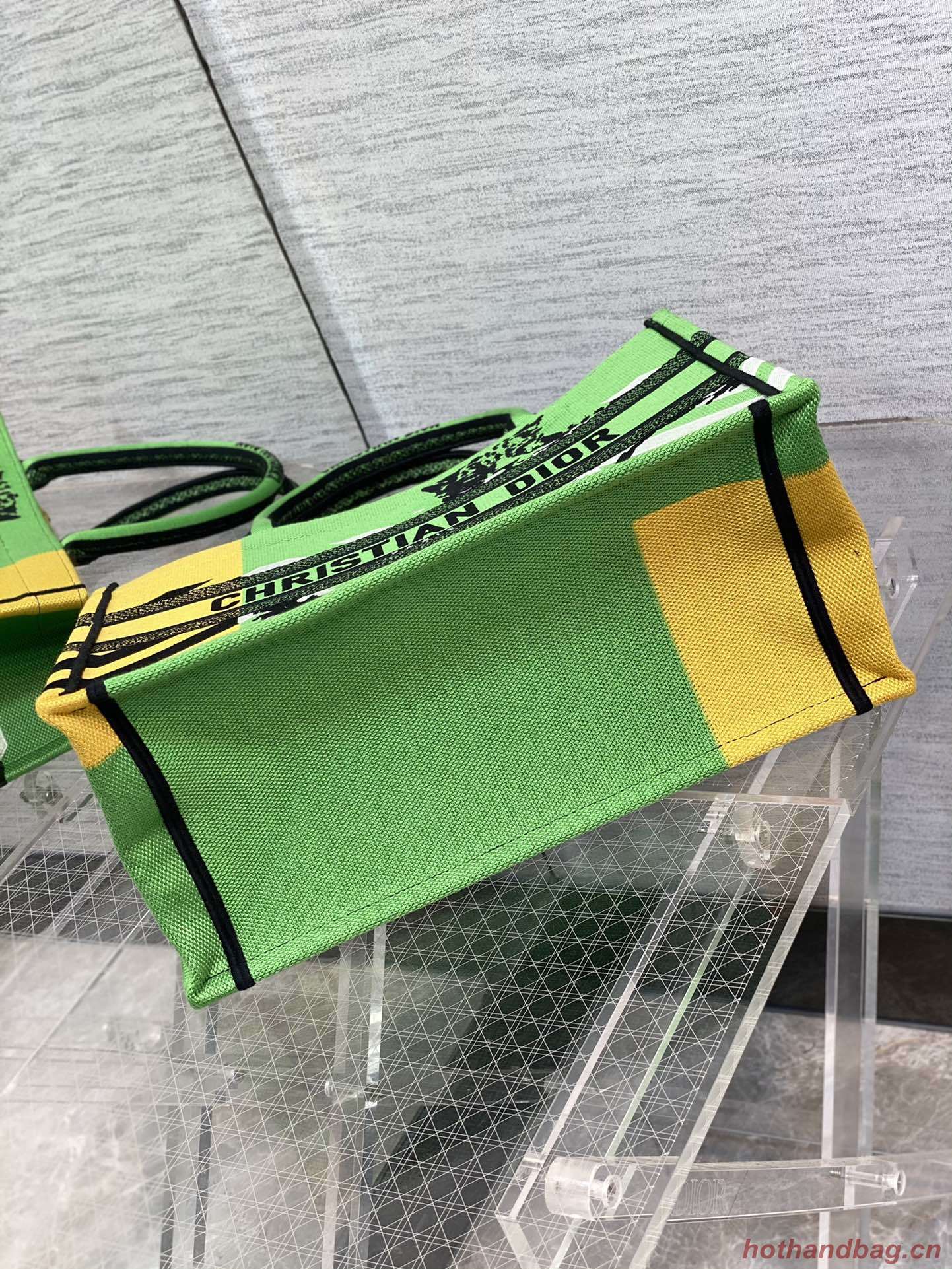 DIOR BOOK TOTE Embroidery C1287-28 green DIOR BOOK TOTE Embroidery C1287-28 green