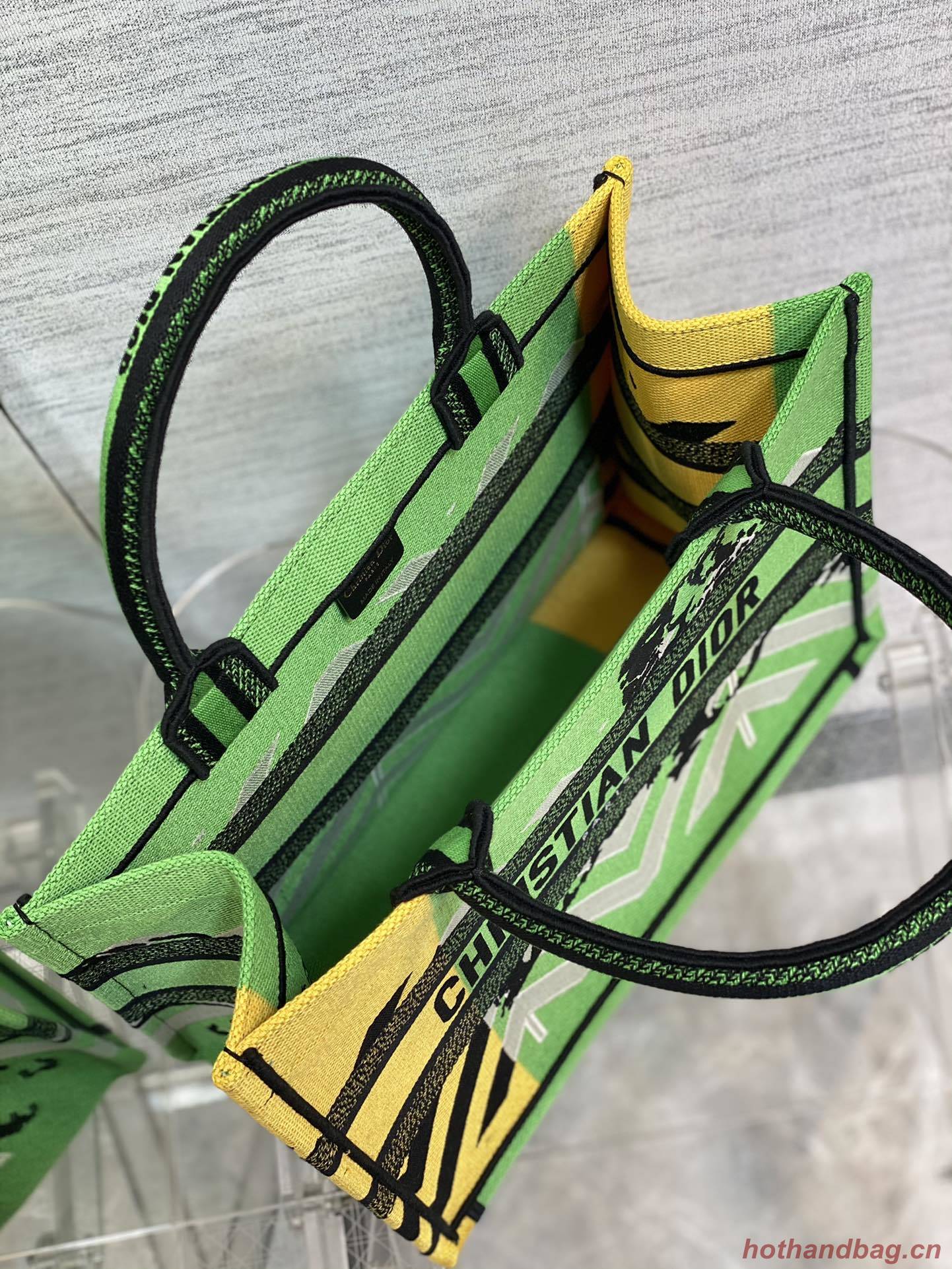 DIOR BOOK TOTE Embroidery C1287-28 green DIOR BOOK TOTE Embroidery C1287-28 green