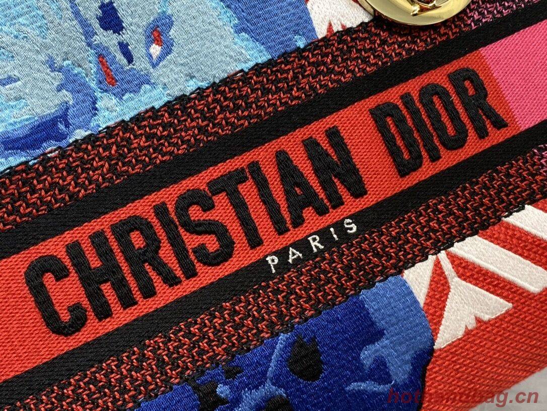 Dior MEDIUM LADY D-LITE BAG Embroidered C0420 rose Dior MEDIUM LADY D-LITE BAG Embroidered C0420 rose