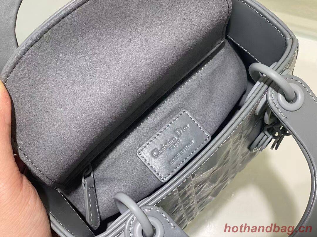 MINI LADY DIOR BAG Cannage Calfskin C2815 gray MINI LADY DIOR BAG Cannage Calfskin C2815 gray