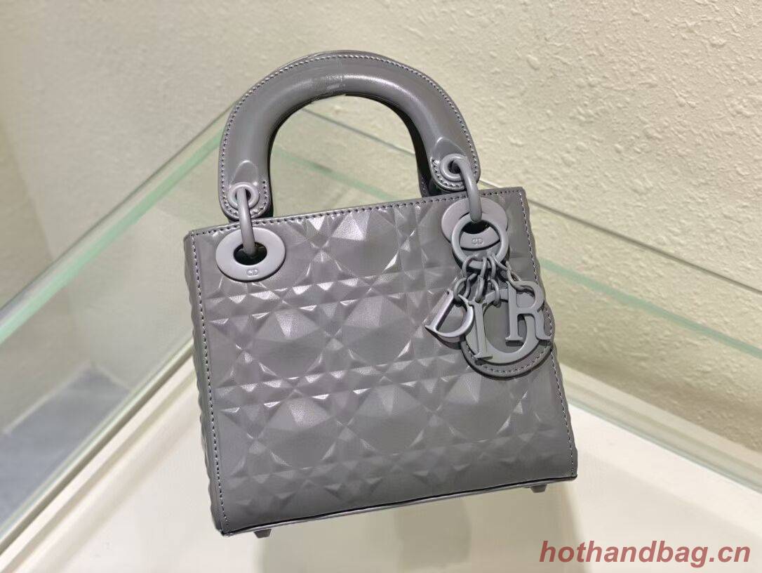 MINI LADY DIOR BAG Cannage Calfskin C2815 gray MINI LADY DIOR BAG Cannage Calfskin C2815 gray