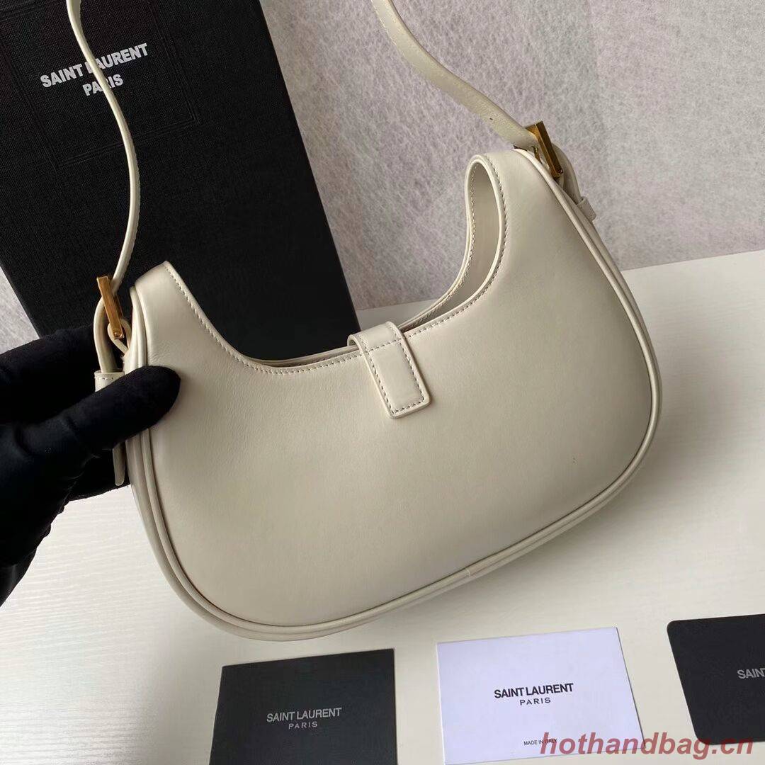 Yves Saint Laurent LE FERMOIR HOBO BAG IN SHINY LEATHER 6726152 BLANC VINTAGE Yves Saint Laurent LE FERMOIR HOBO BAG IN SHINY LEATHER 6726152 BLANC VINTAGE