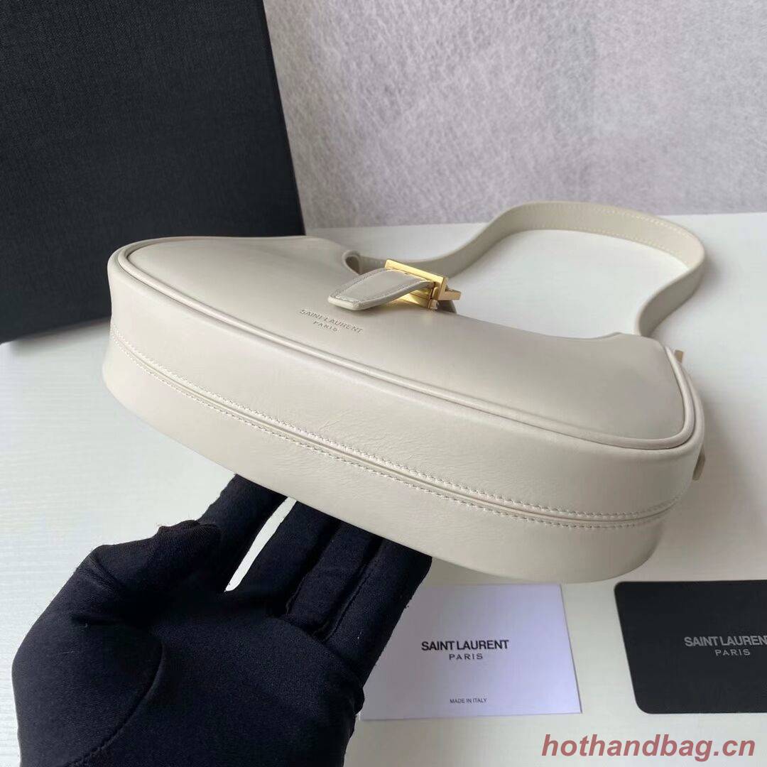 Yves Saint Laurent LE FERMOIR HOBO BAG IN SHINY LEATHER 6726152 BLANC VINTAGE Yves Saint Laurent LE FERMOIR HOBO BAG IN SHINY LEATHER 6726152 BLANC VINTAGE
