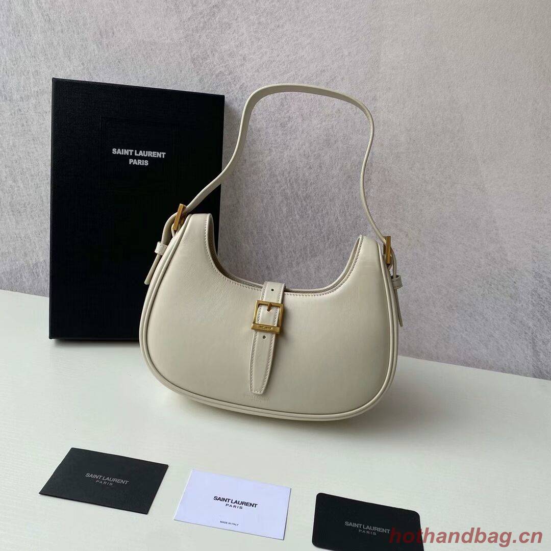 Yves Saint Laurent LE FERMOIR HOBO BAG IN SHINY LEATHER 6726152 BLANC VINTAGE Yves Saint Laurent LE FERMOIR HOBO BAG IN SHINY LEATHER 6726152 BLANC VINTAGE