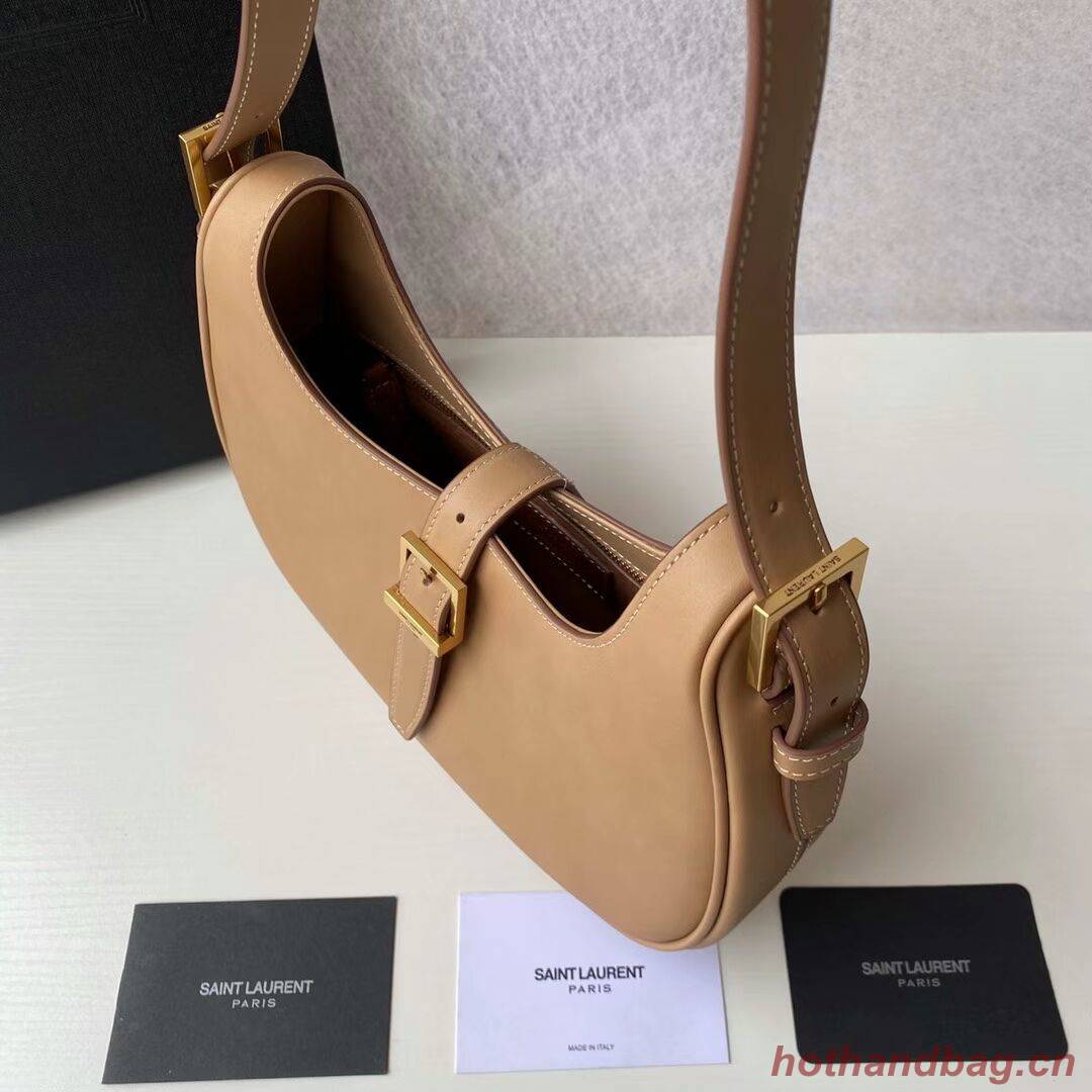 Yves Saint Laurent LE FERMOIR HOBO BAG IN SHINY LEATHER 6726152 BROWN GOLD Yves Saint Laurent LE FERMOIR HOBO BAG IN SHINY LEATHER 6726152 BROWN GOLD