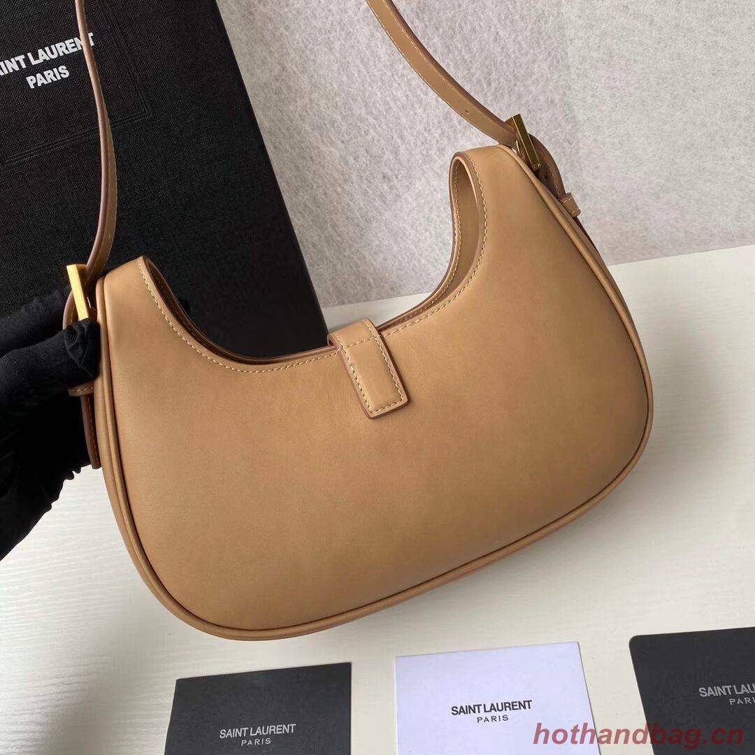 Yves Saint Laurent LE FERMOIR HOBO BAG IN SHINY LEATHER 6726152 BROWN GOLD Yves Saint Laurent LE FERMOIR HOBO BAG IN SHINY LEATHER 6726152 BROWN GOLD