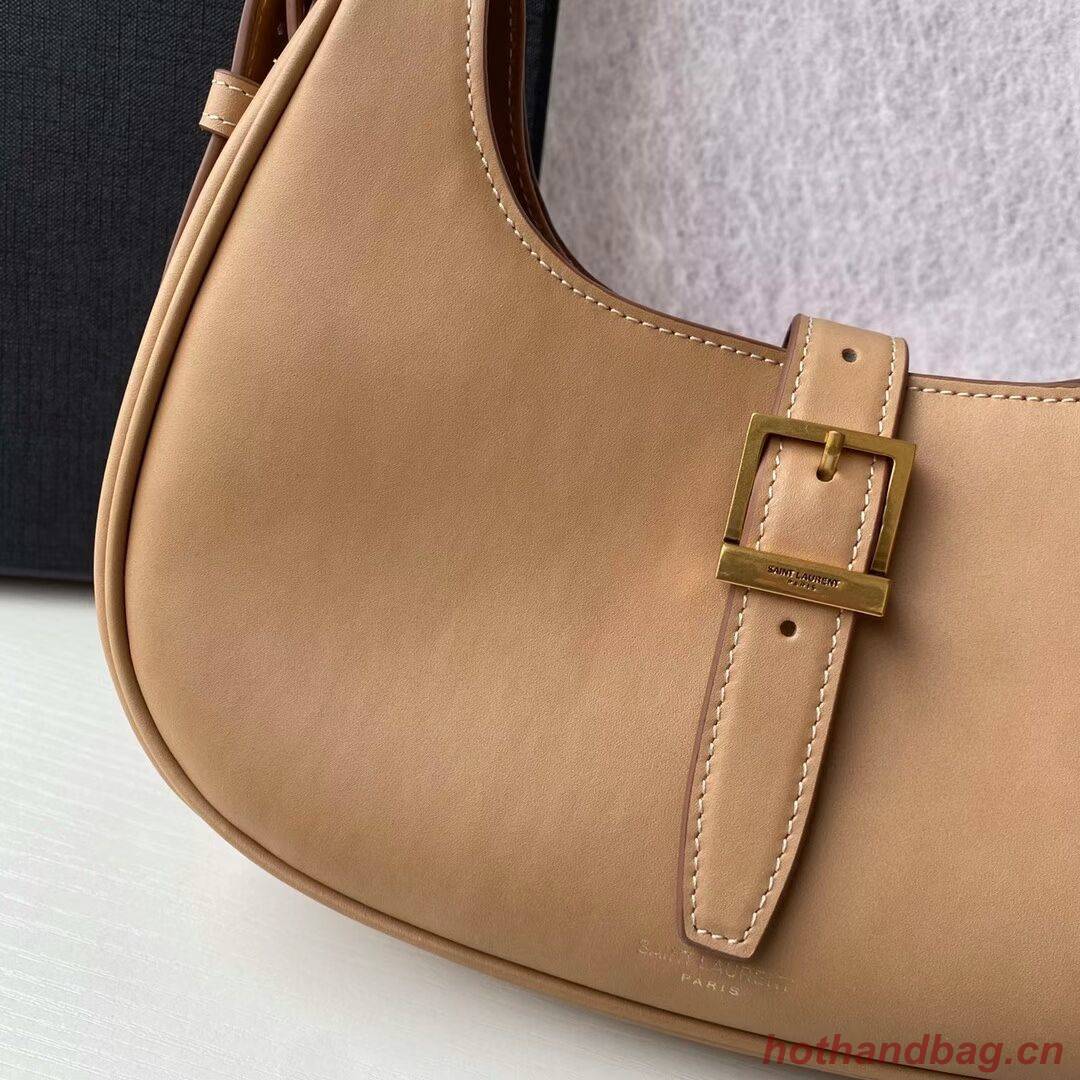 Yves Saint Laurent LE FERMOIR HOBO BAG IN SHINY LEATHER 6726152 BROWN GOLD Yves Saint Laurent LE FERMOIR HOBO BAG IN SHINY LEATHER 6726152 BROWN GOLD