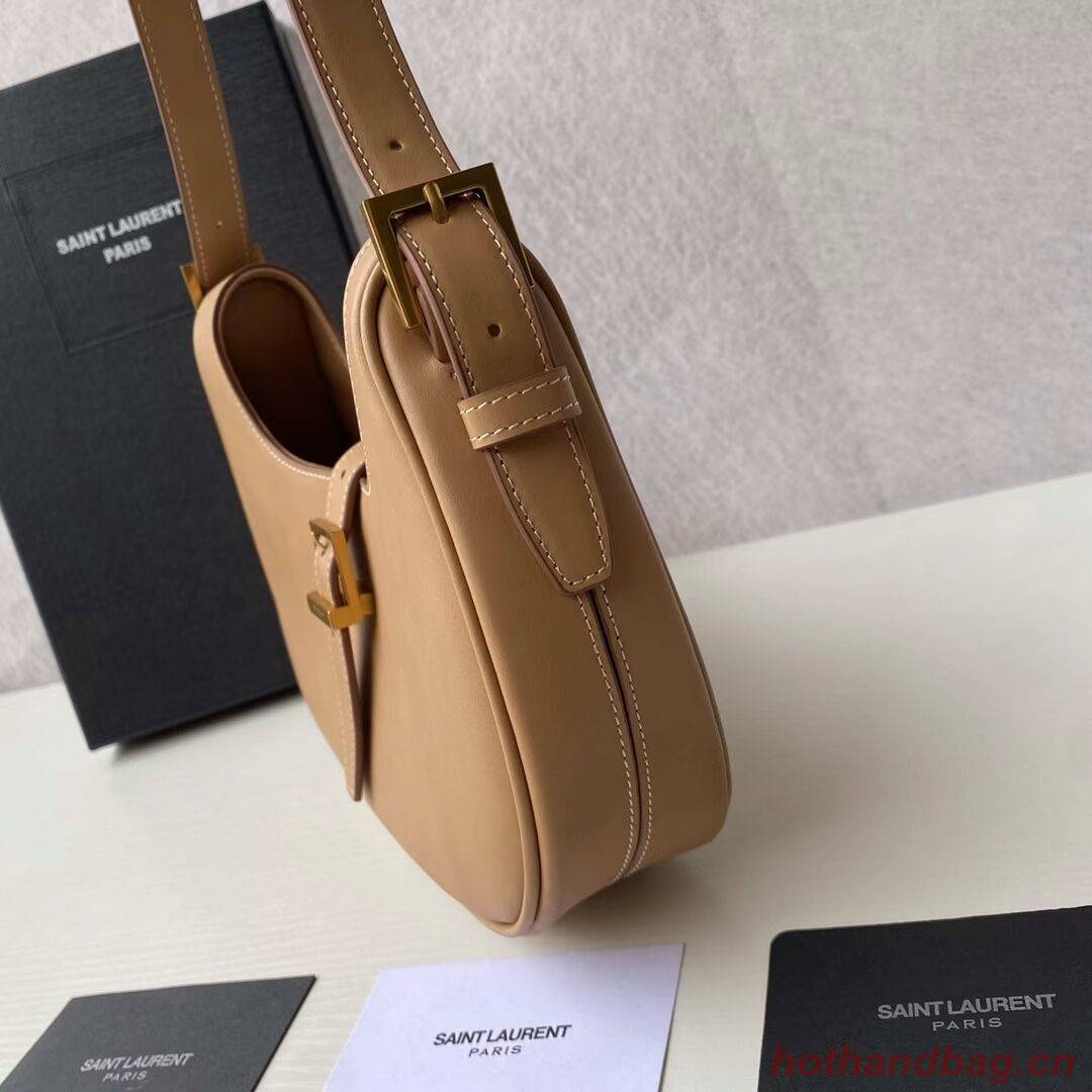 Yves Saint Laurent LE FERMOIR HOBO BAG IN SHINY LEATHER 6726152 BROWN GOLD Yves Saint Laurent LE FERMOIR HOBO BAG IN SHINY LEATHER 6726152 BROWN GOLD