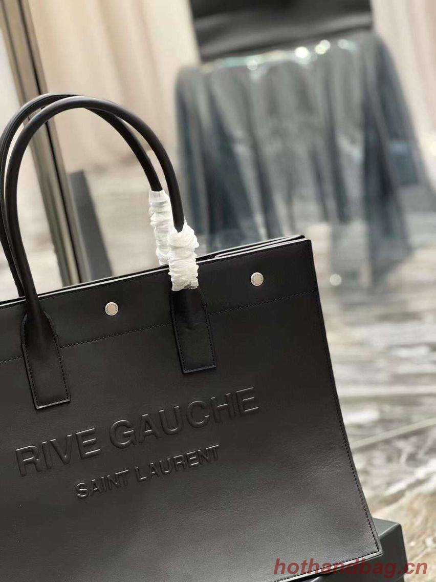 Yves Saint Laurent Calf leather shopping bag Y677481 black Yves Saint Laurent Calf leather shopping bag Y677481 black