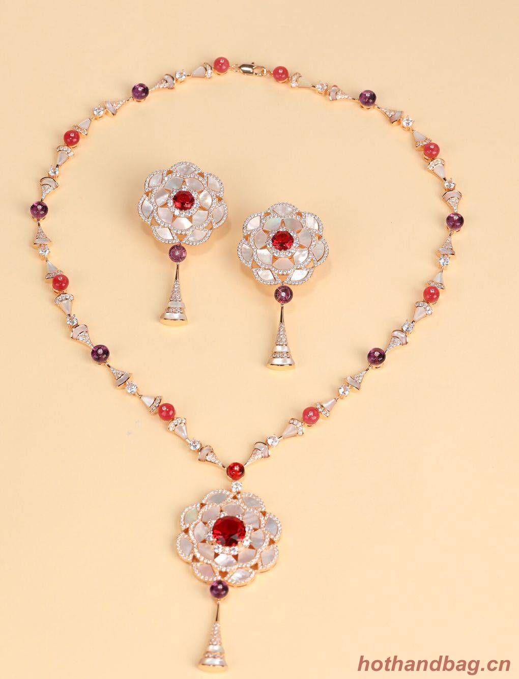 BVLGARI Necklace & Earrings One Set BNE11236 BVLGARI Necklace & Earrings One Set BNE11236