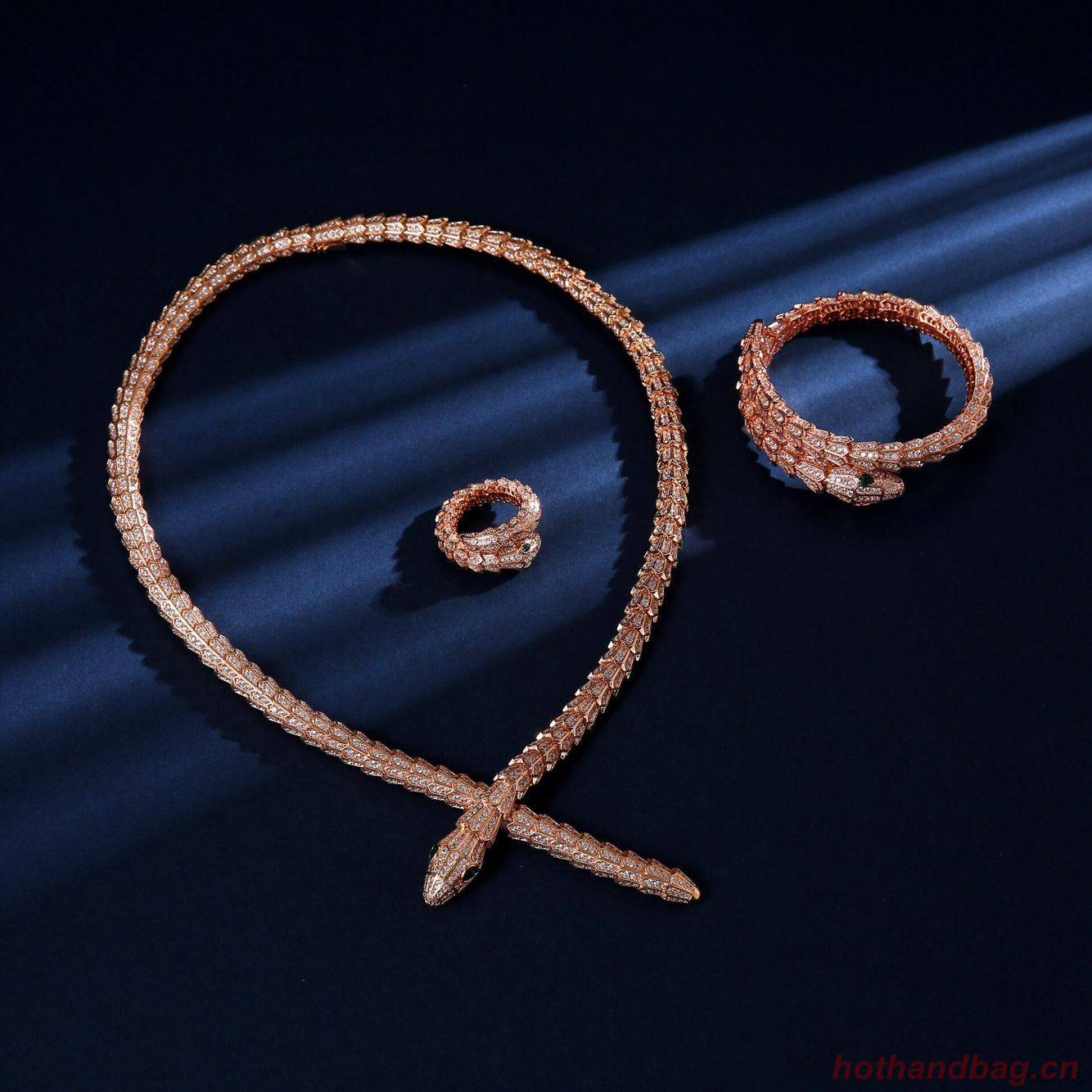 BVLGARI Necklace&Bracelet &Ring One Set BNE11246 BVLGARI Necklace&Bracelet &Ring One Set BNE11246