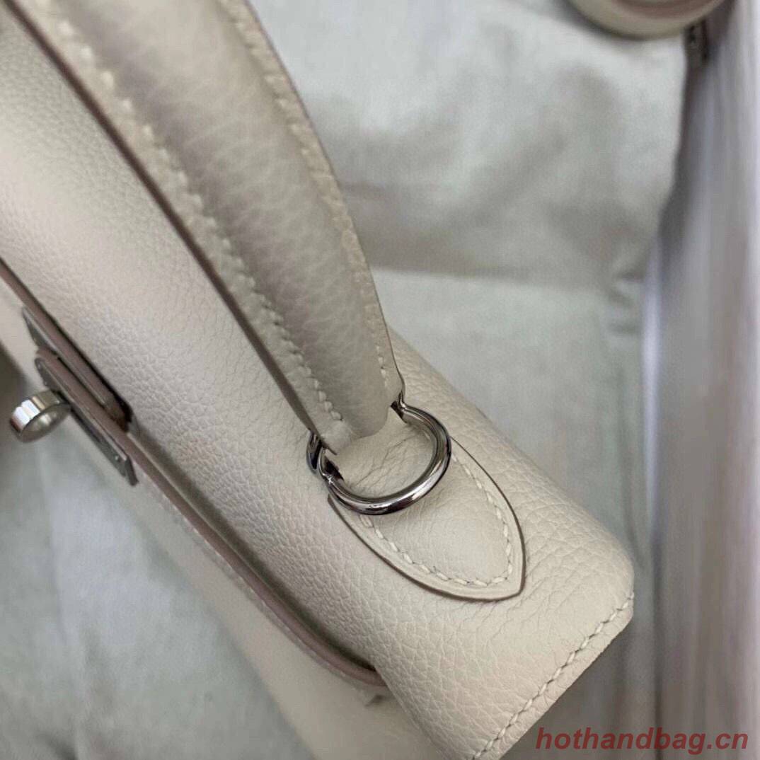Hermes Kelly 28cm Shoulder Bags Togo Leather KL28 Cream White Hermes Kelly 28cm Shoulder Bags Togo Leather KL28 Cream White