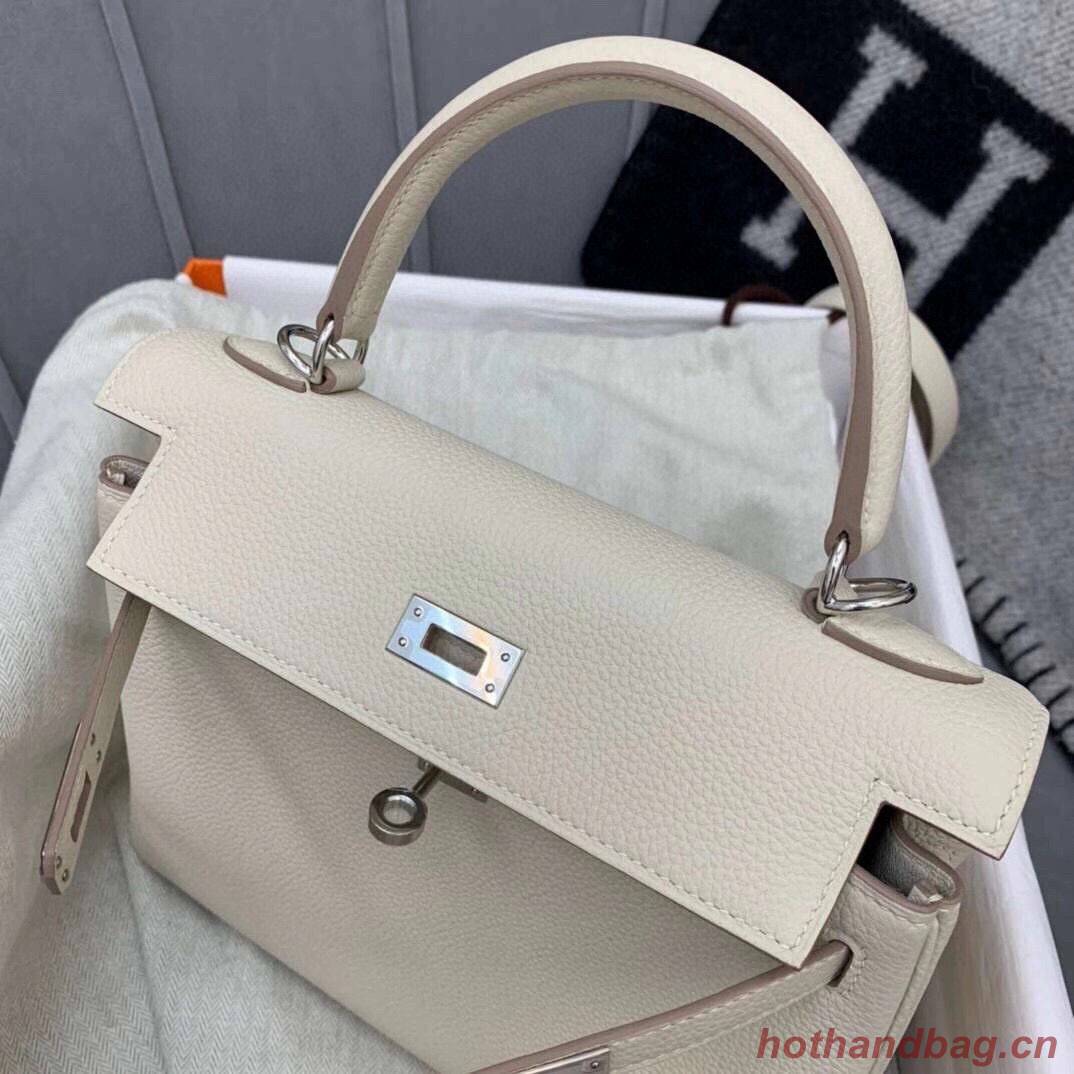 Hermes Kelly 28cm Shoulder Bags Togo Leather KL28 Cream White Hermes Kelly 28cm Shoulder Bags Togo Leather KL28 Cream White