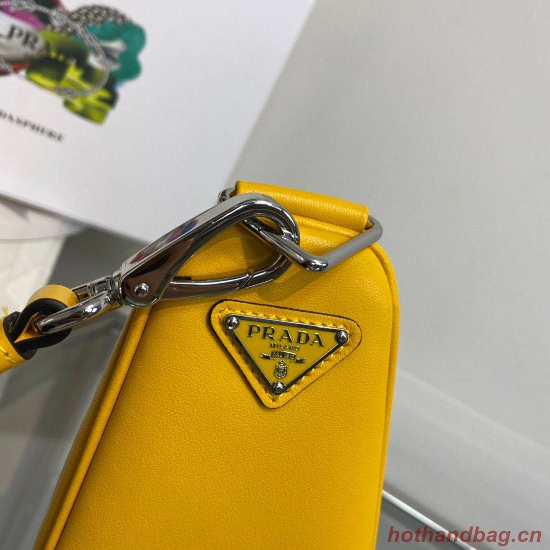 Prada Padded Nappa Leather Shoulder Bag 1BH190 Yellow Prada Padded Nappa Leather Shoulder Bag 1BH190 Yellow