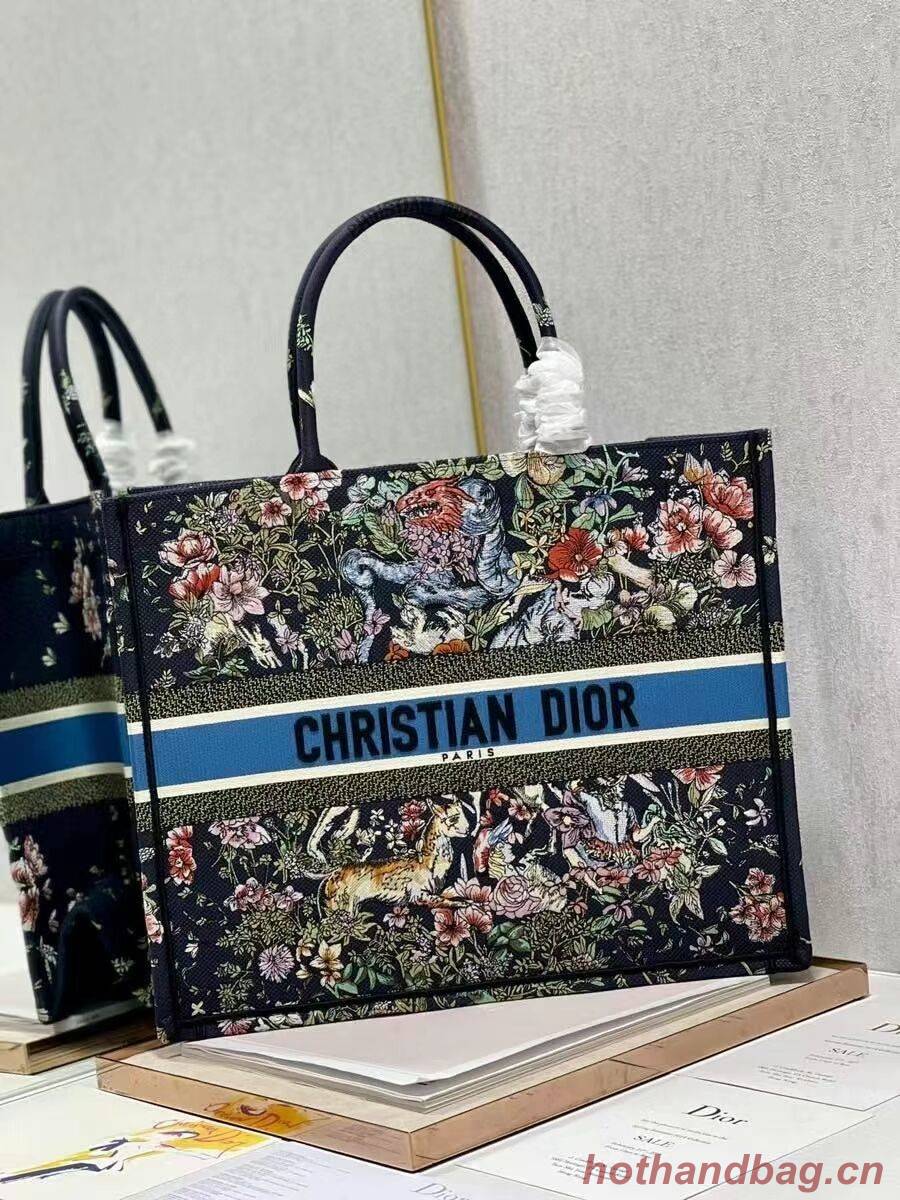 DIOR BOOK TOTE Embroidery C1286-29 black DIOR BOOK TOTE Embroidery C1286-29 black