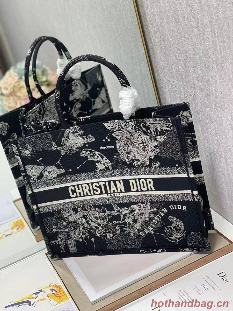 DIOR BOOK TOTE Embroidery C1286-31 black DIOR BOOK TOTE Embroidery C1286-31 black