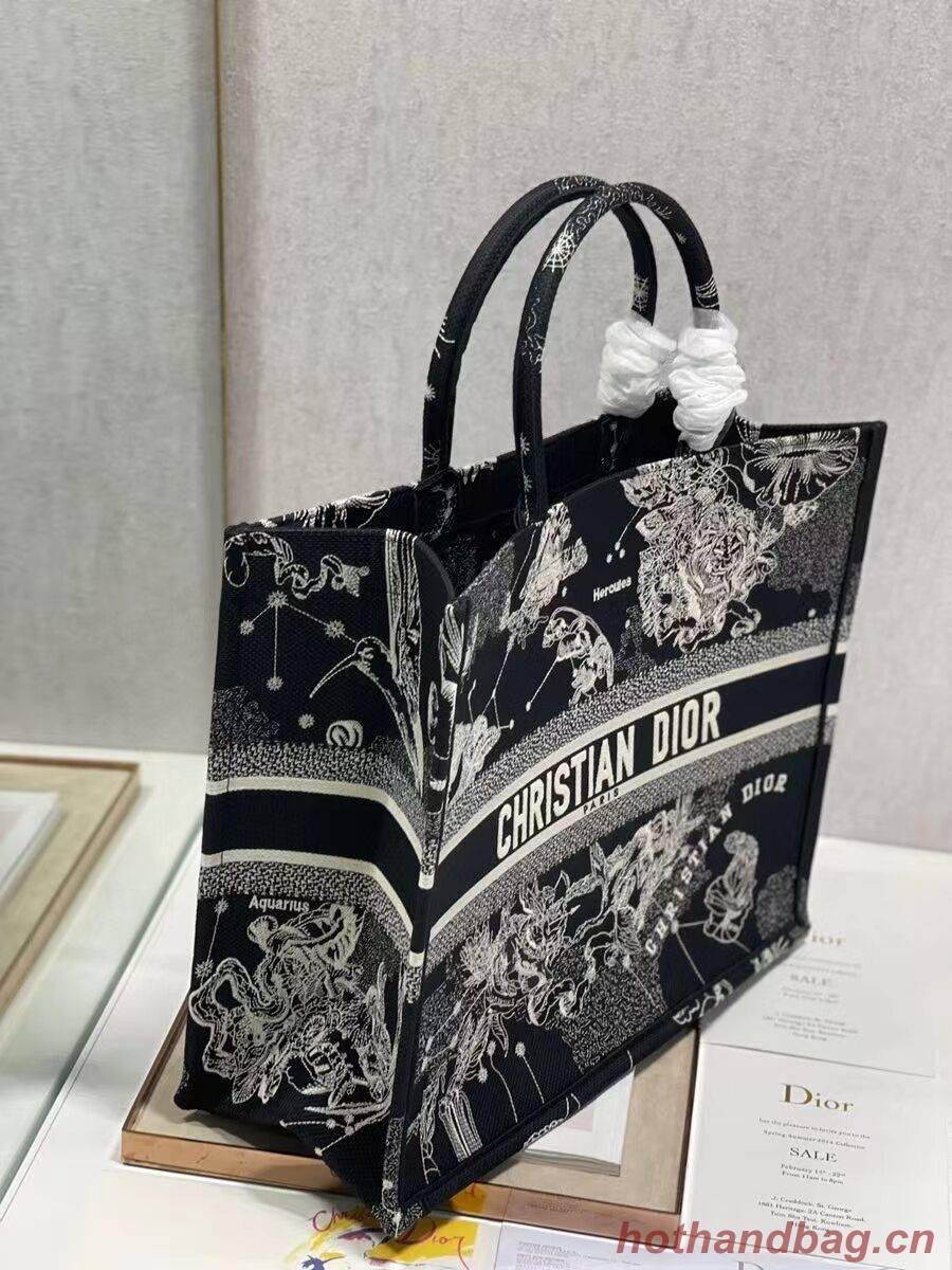 DIOR BOOK TOTE Embroidery C1286-31 black DIOR BOOK TOTE Embroidery C1286-31 black