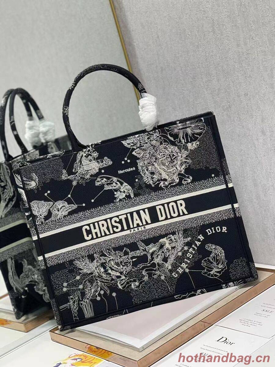DIOR BOOK TOTE Embroidery C1286-31 black DIOR BOOK TOTE Embroidery C1286-31 black