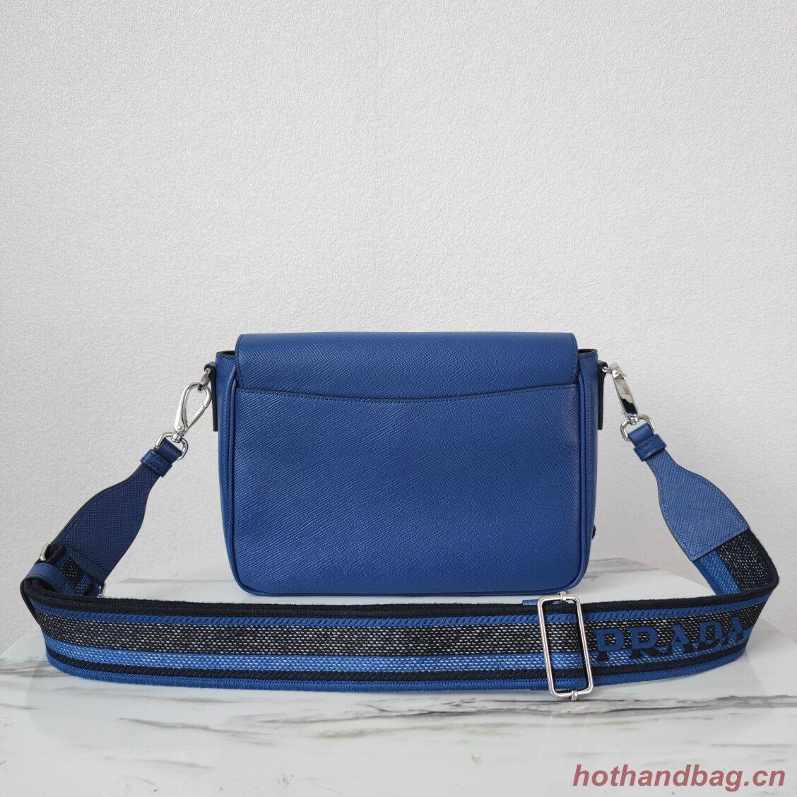 Prada Leather bag with shoulder strap 2BV031 blue Prada Leather bag with shoulder strap 2BV031 blue