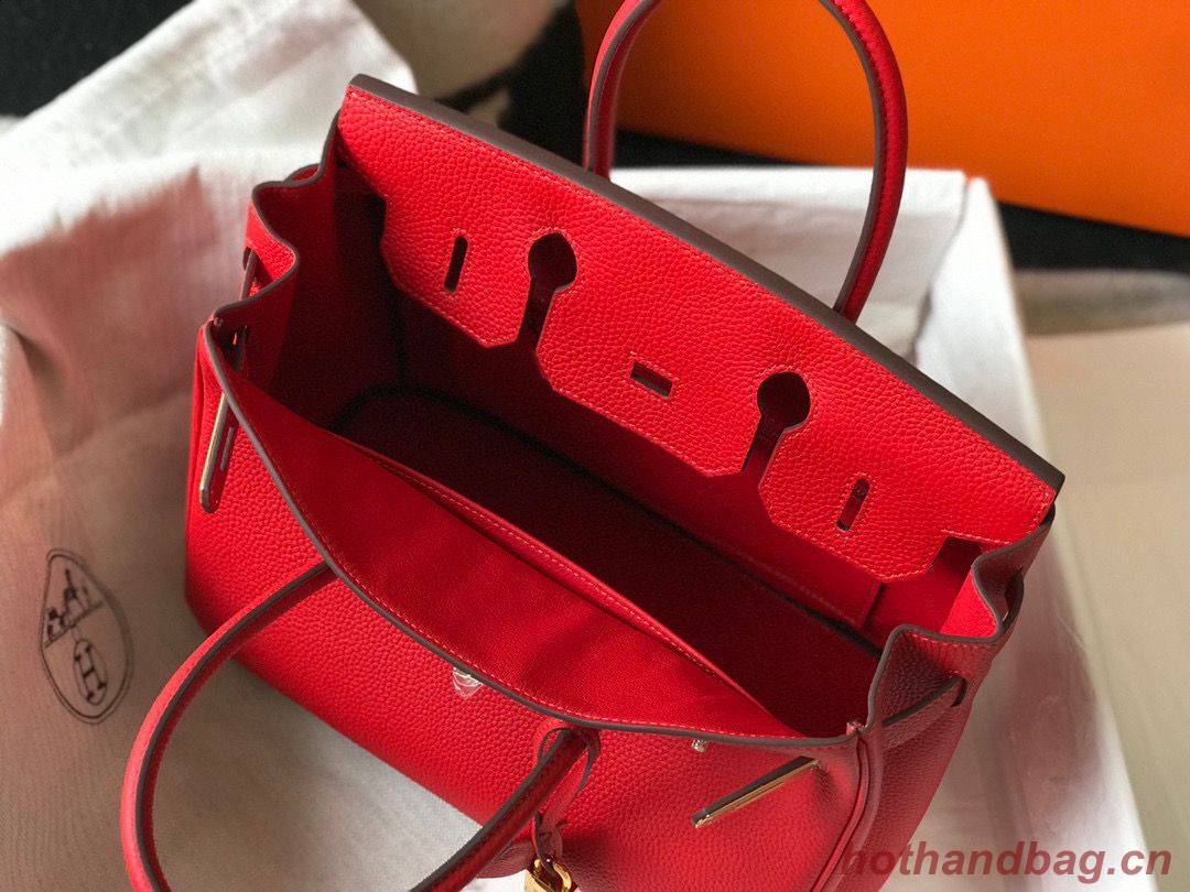 Hermes original Togo Leather HB25O Red Hermes original Togo Leather HB25O Red
