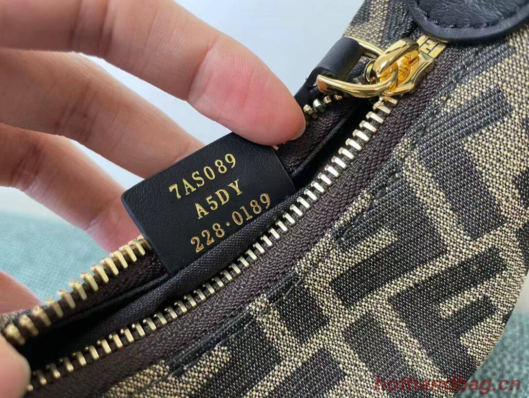 Fendi Nano Fendigraphy fabric bag charm 8BR5527 brown Fendi Nano Fendigraphy fabric bag charm 8BR5527 brown