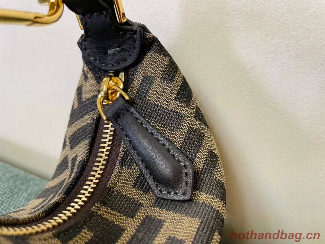 Fendi Nano Fendigraphy fabric bag charm 8BR5527 brown Fendi Nano Fendigraphy fabric bag charm 8BR5527 brown