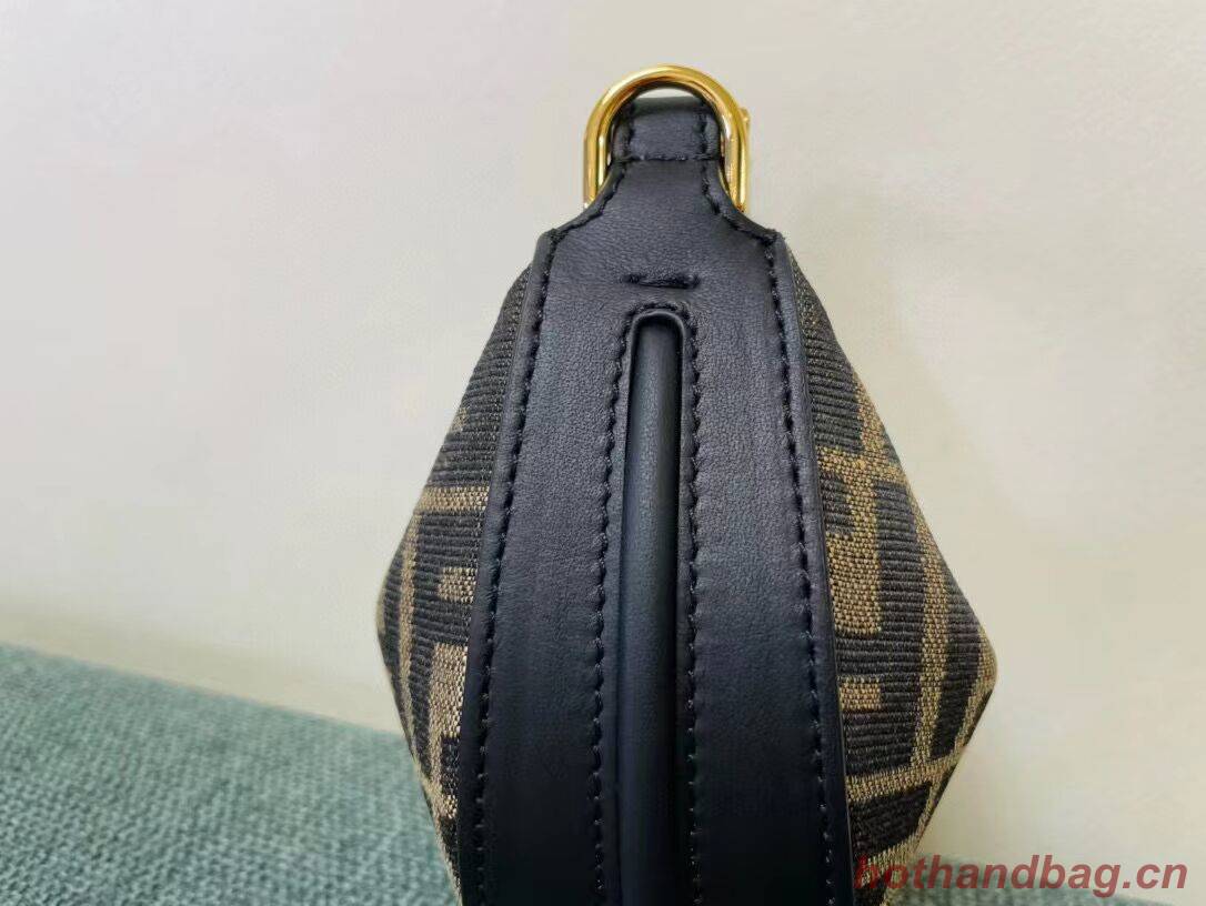 Fendi Nano Fendigraphy fabric bag charm 8BR5527 brown Fendi Nano Fendigraphy fabric bag charm 8BR5527 brown