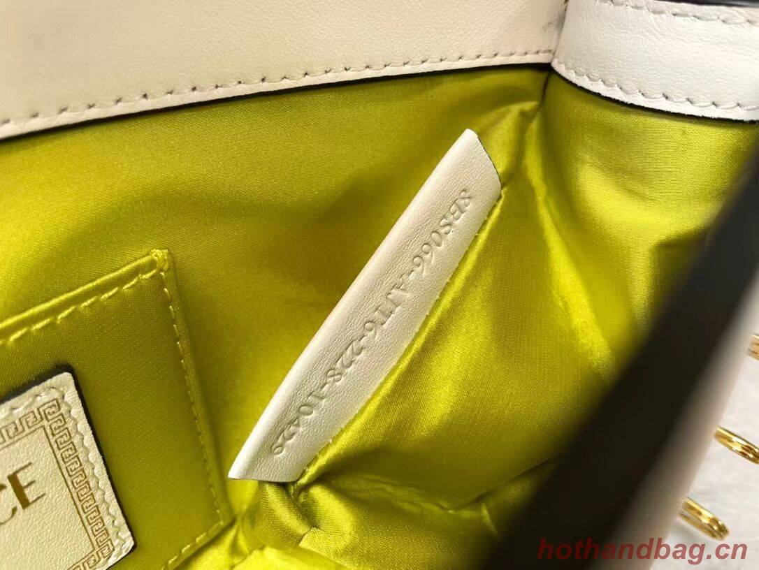 Fendi Baguette brooch Fendace white leather bag 8BR801 Fendi Baguette brooch Fendace white leather bag 8BR801