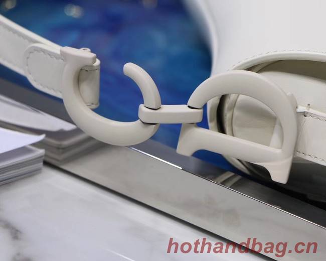 Dior SADDLE-TAS VAN KALFSLEER Bag M0446C white Dior SADDLE-TAS VAN KALFSLEER Bag M0446C white