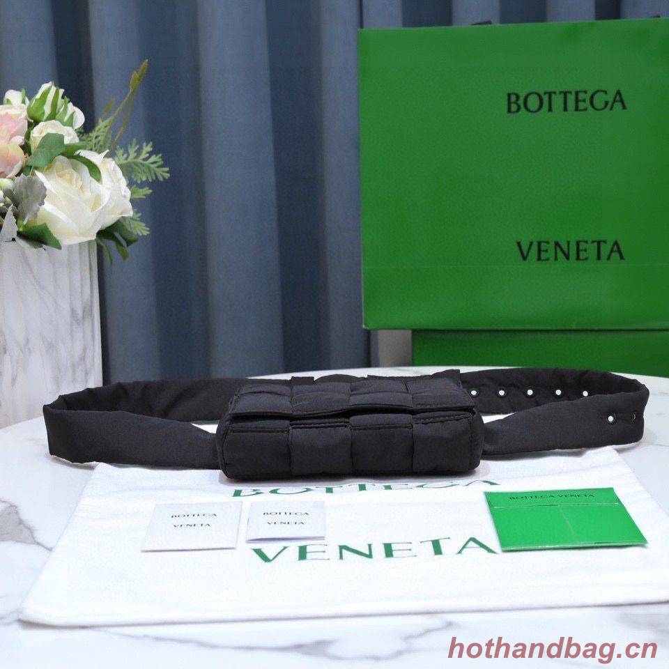 Bottega Veneta CASSETTE Mini Nylon belt bag 8952 Black Bottega Veneta CASSETTE Mini Nylon belt bag 8952 Black
