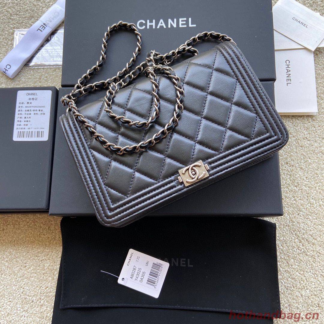 BOY CHANEL Original Wallet on Chain A80287 black BOY CHANEL Original Wallet on Chain A80287 black