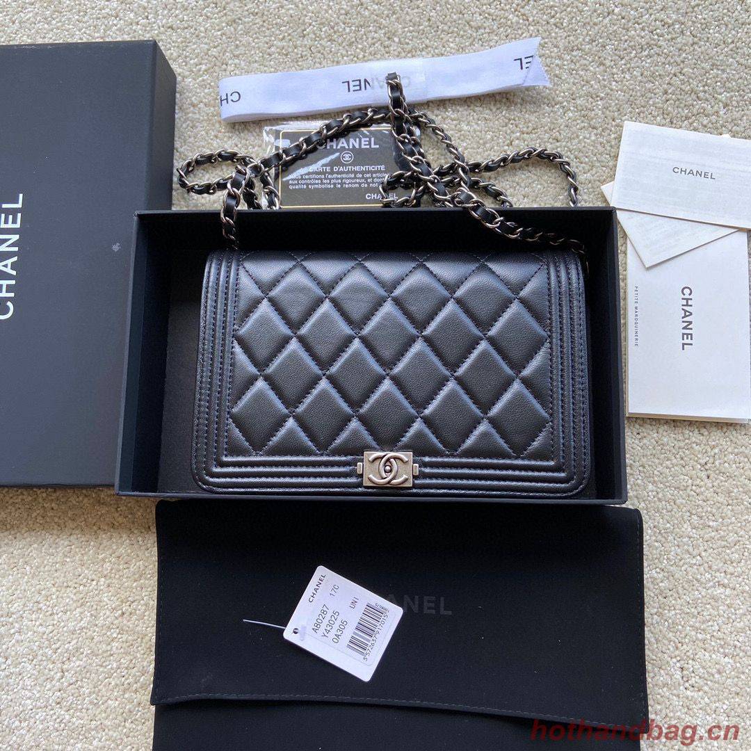 BOY CHANEL Original Wallet on Chain A80287 black BOY CHANEL Original Wallet on Chain A80287 black