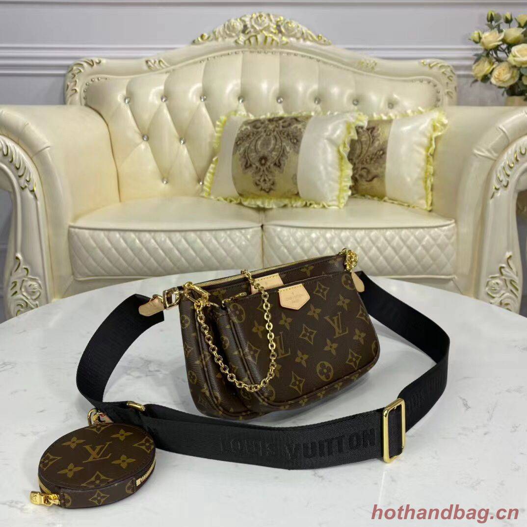 Louis vuitton original monogram canvas Shoulder Bag MULTI-POCHETTE ACCESSOIRES M44813 Black Louis vuitton original monogram canvas Shoulder Bag MULTI-POCHETTE ACCESSOIRES M44813 Black