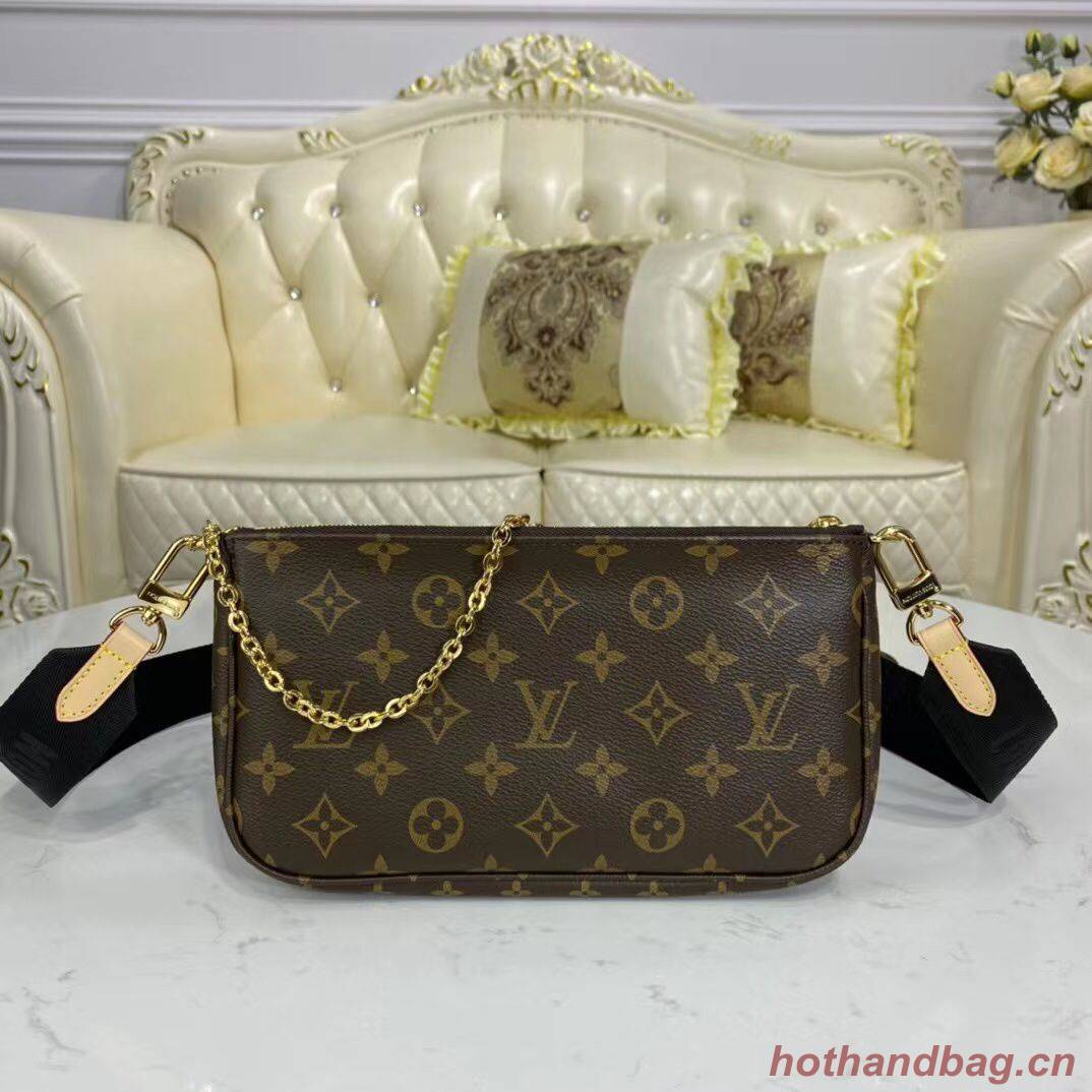 Louis vuitton original monogram canvas Shoulder Bag MULTI-POCHETTE ACCESSOIRES M44813 Black Louis vuitton original monogram canvas Shoulder Bag MULTI-POCHETTE ACCESSOIRES M44813 Black