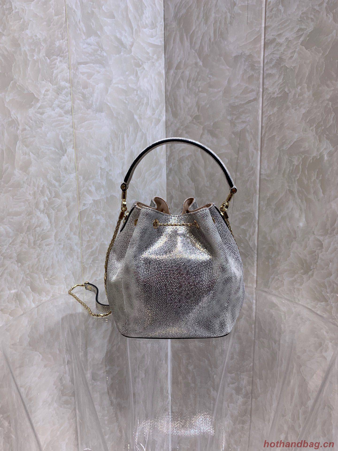 BVLGARI Original Snake Skin Bucket Bag B287614 Silver BVLGARI Original Snake Skin Bucket Bag B287614 Silver