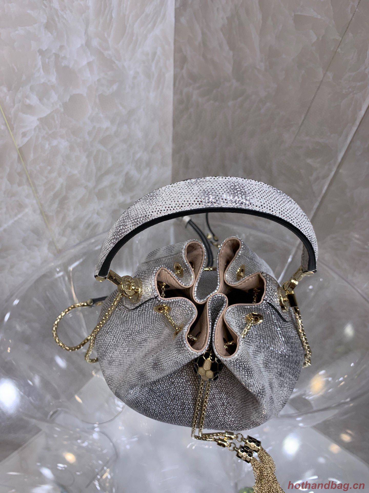 BVLGARI Original Snake Skin Bucket Bag B287614 Silver BVLGARI Original Snake Skin Bucket Bag B287614 Silver