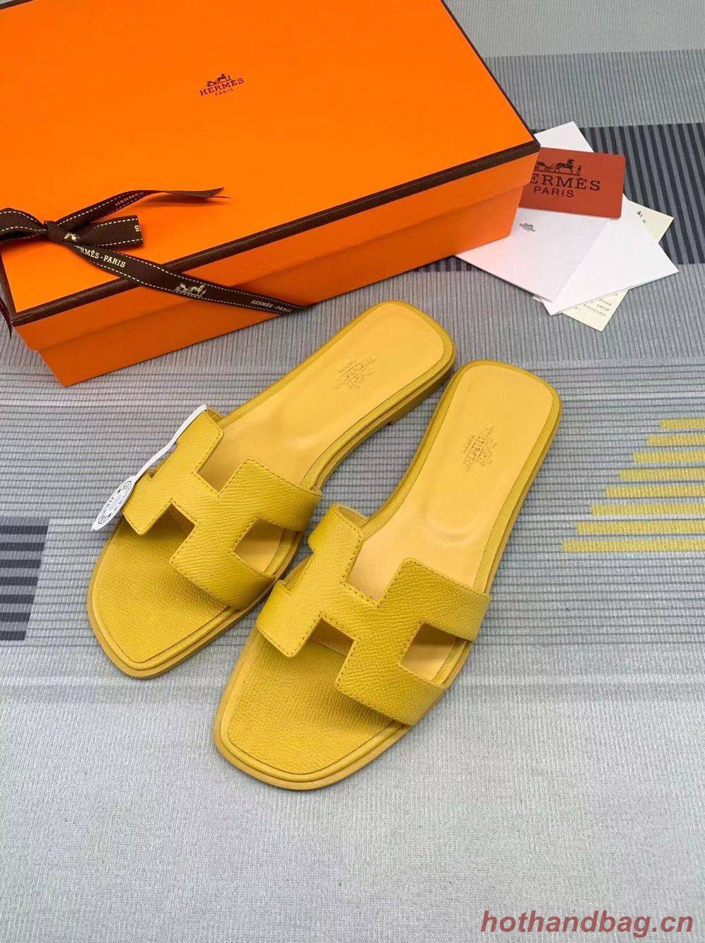 Hermes Shoes H2356 Yellow Hermes Shoes H2356 Yellow