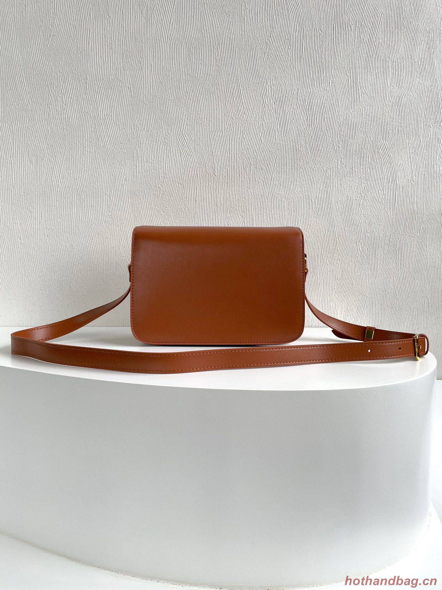 Celine TEEN TRIOMPHE BAG CALFSKIN MINERAL C8006 Brown Celine TEEN TRIOMPHE BAG CALFSKIN MINERAL C8006 Brown