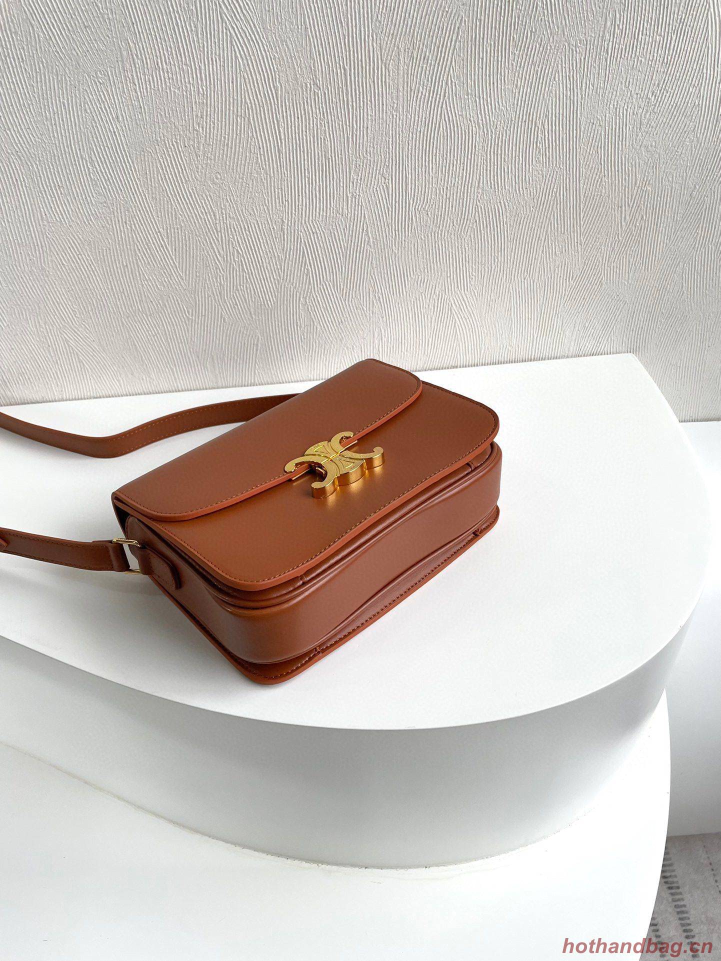 Celine TEEN TRIOMPHE BAG CALFSKIN MINERAL C8006 Brown Celine TEEN TRIOMPHE BAG CALFSKIN MINERAL C8006 Brown