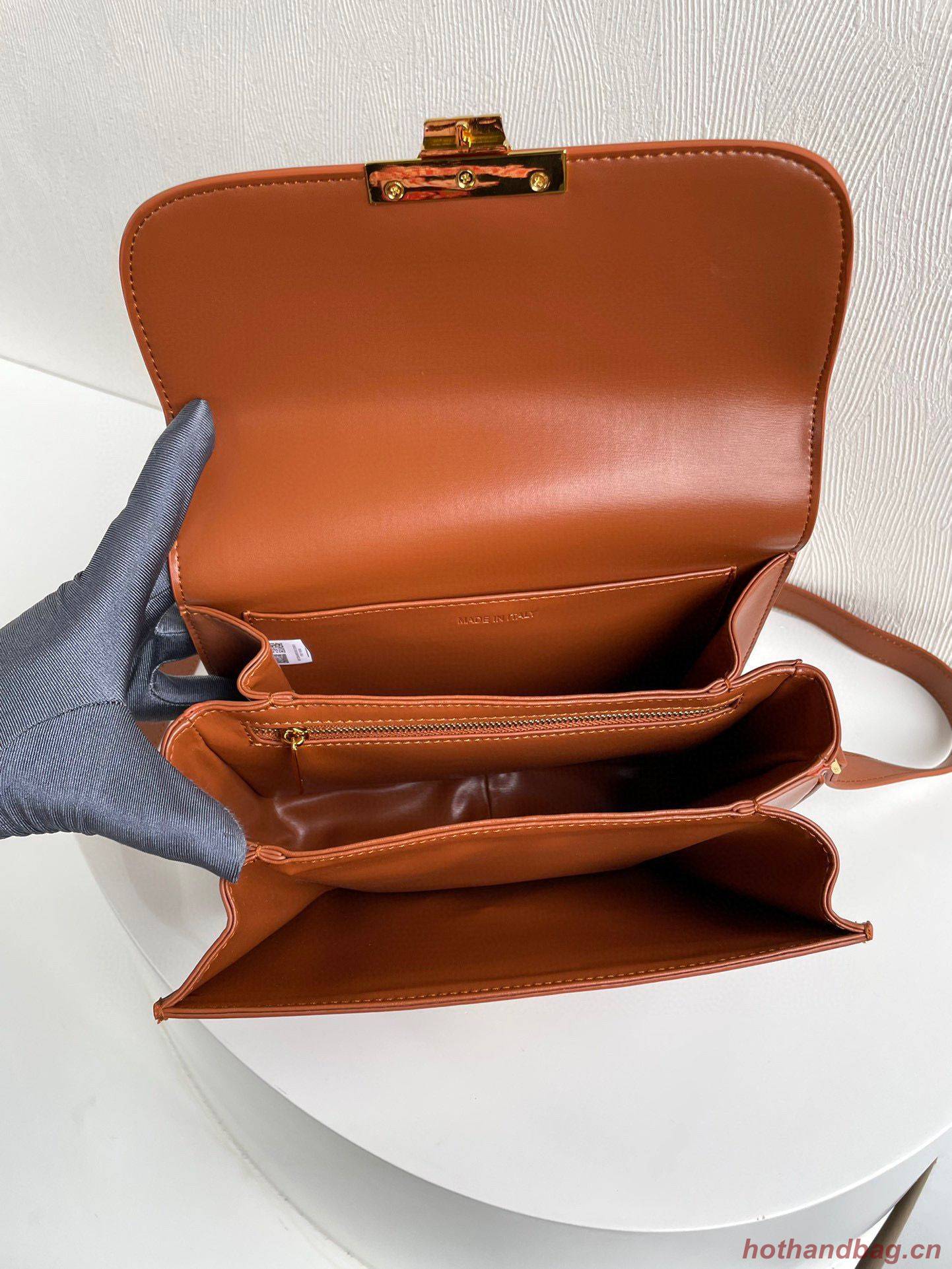 Celine TEEN TRIOMPHE BAG CALFSKIN MINERAL C8006 Brown Celine TEEN TRIOMPHE BAG CALFSKIN MINERAL C8006 Brown