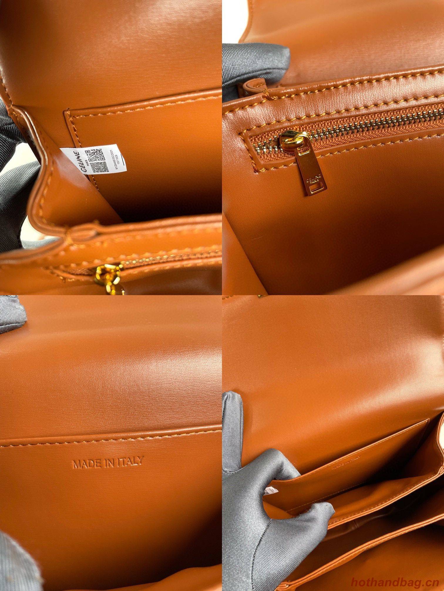 Celine TEEN TRIOMPHE BAG CALFSKIN MINERAL C8006 Brown Celine TEEN TRIOMPHE BAG CALFSKIN MINERAL C8006 Brown