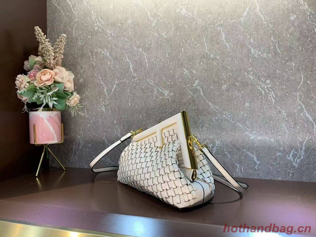 Fendi First Small leather interlace bag 8BP129A cream Fendi First Small leather interlace bag 8BP129A cream