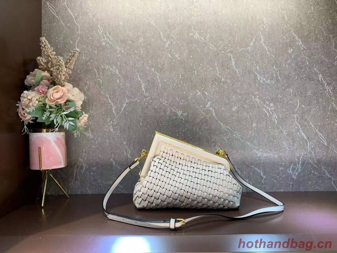 Fendi First Small leather interlace bag 8BP129A cream Fendi First Small leather interlace bag 8BP129A cream