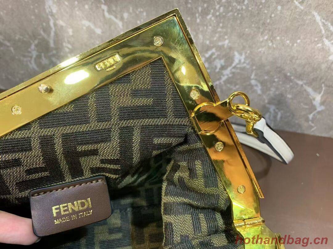 Fendi First Small leather interlace bag 8BP129A cream Fendi First Small leather interlace bag 8BP129A cream