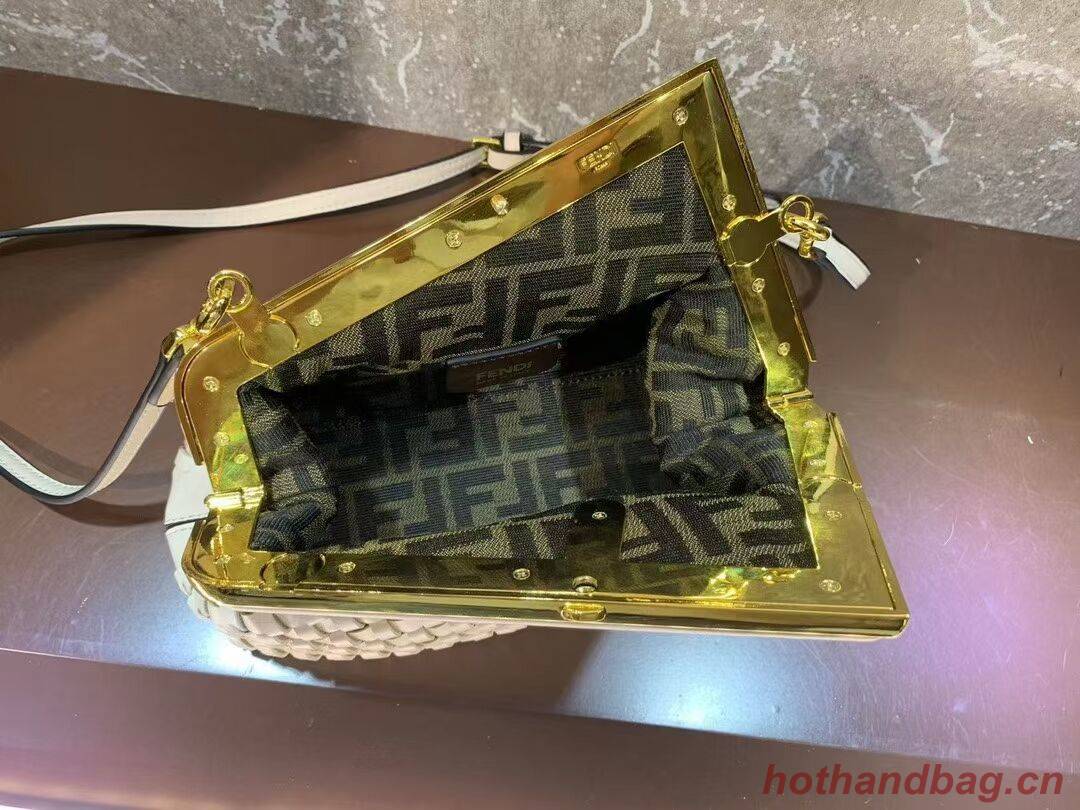 Fendi First Small leather interlace bag 8BP129A cream Fendi First Small leather interlace bag 8BP129A cream