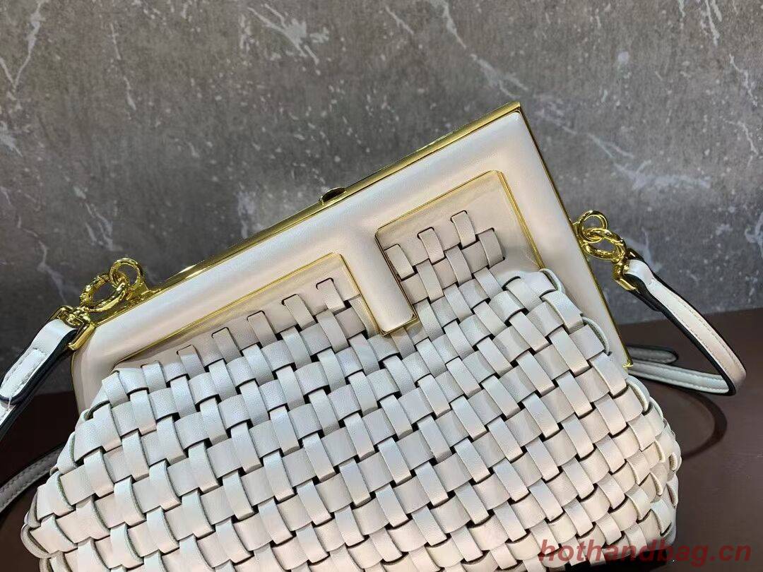 Fendi First Small leather interlace bag 8BP129A cream Fendi First Small leather interlace bag 8BP129A cream
