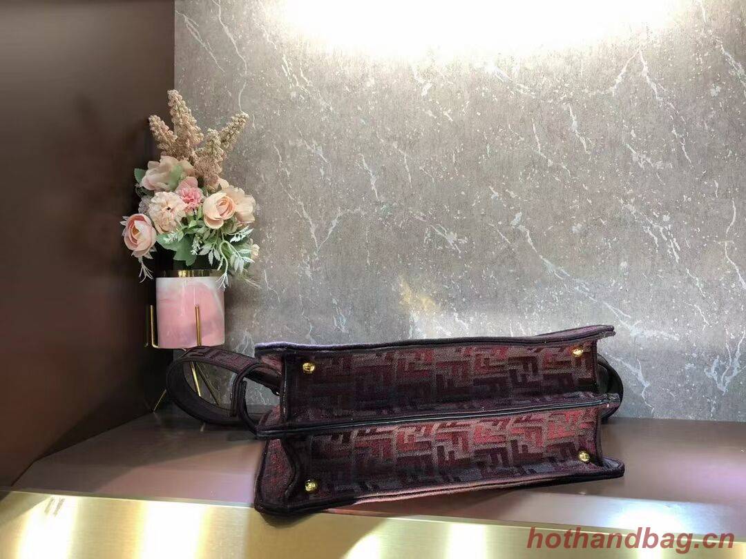 Fendi Peekaboo ISeeU FF tapestry fabric bag F1982 Burgundy Fendi Peekaboo ISeeU FF tapestry fabric bag F1982 Burgundy