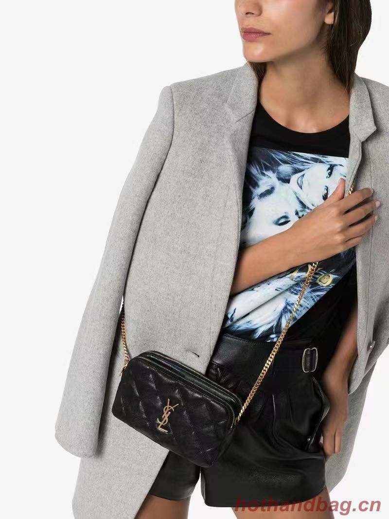 SAINT LAURENT MONOGRAM CHAIN WALLET IN LEATHER 655941 black SAINT LAURENT MONOGRAM CHAIN WALLET IN LEATHER 655941 black