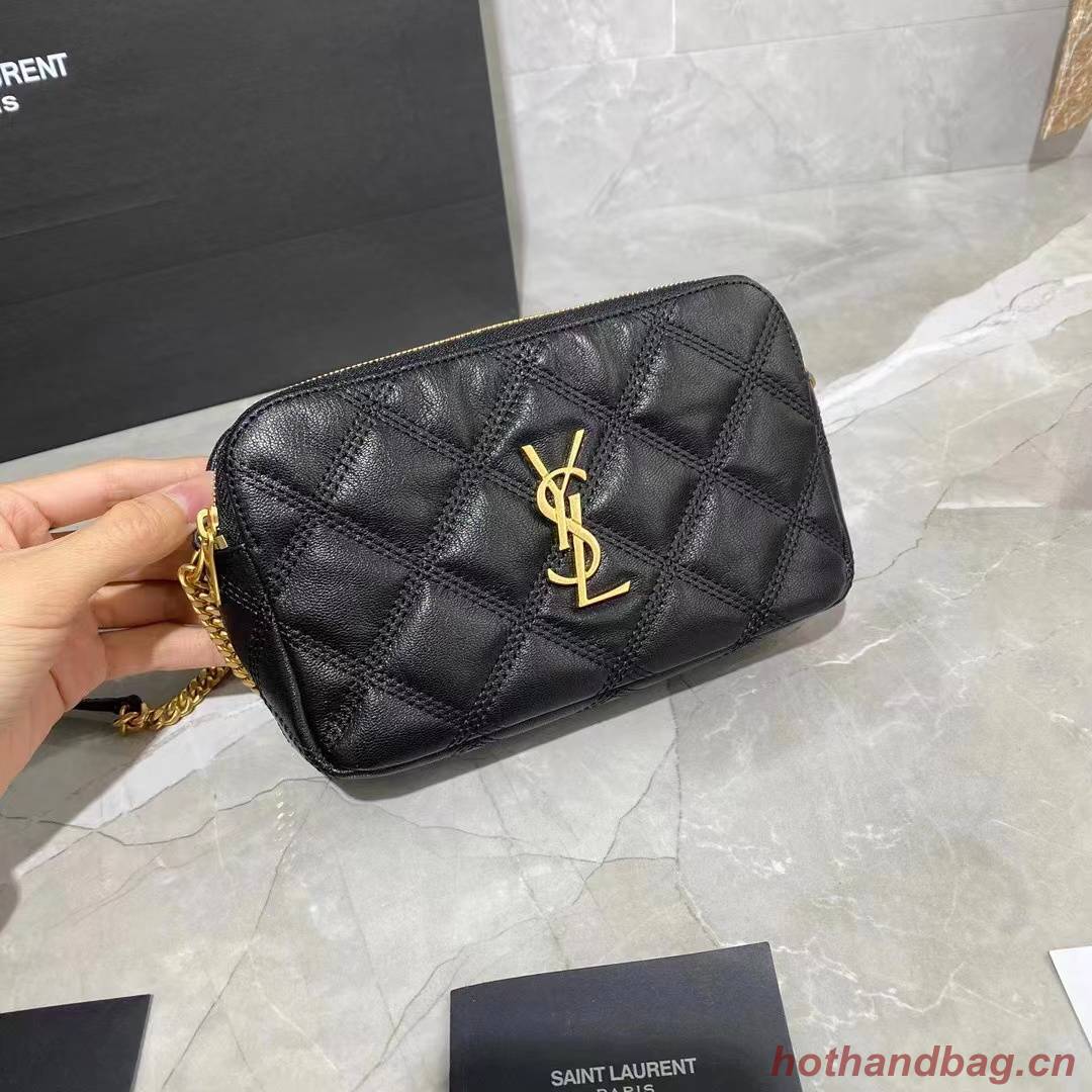 SAINT LAURENT MONOGRAM CHAIN WALLET IN LEATHER 655941 black SAINT LAURENT MONOGRAM CHAIN WALLET IN LEATHER 655941 black